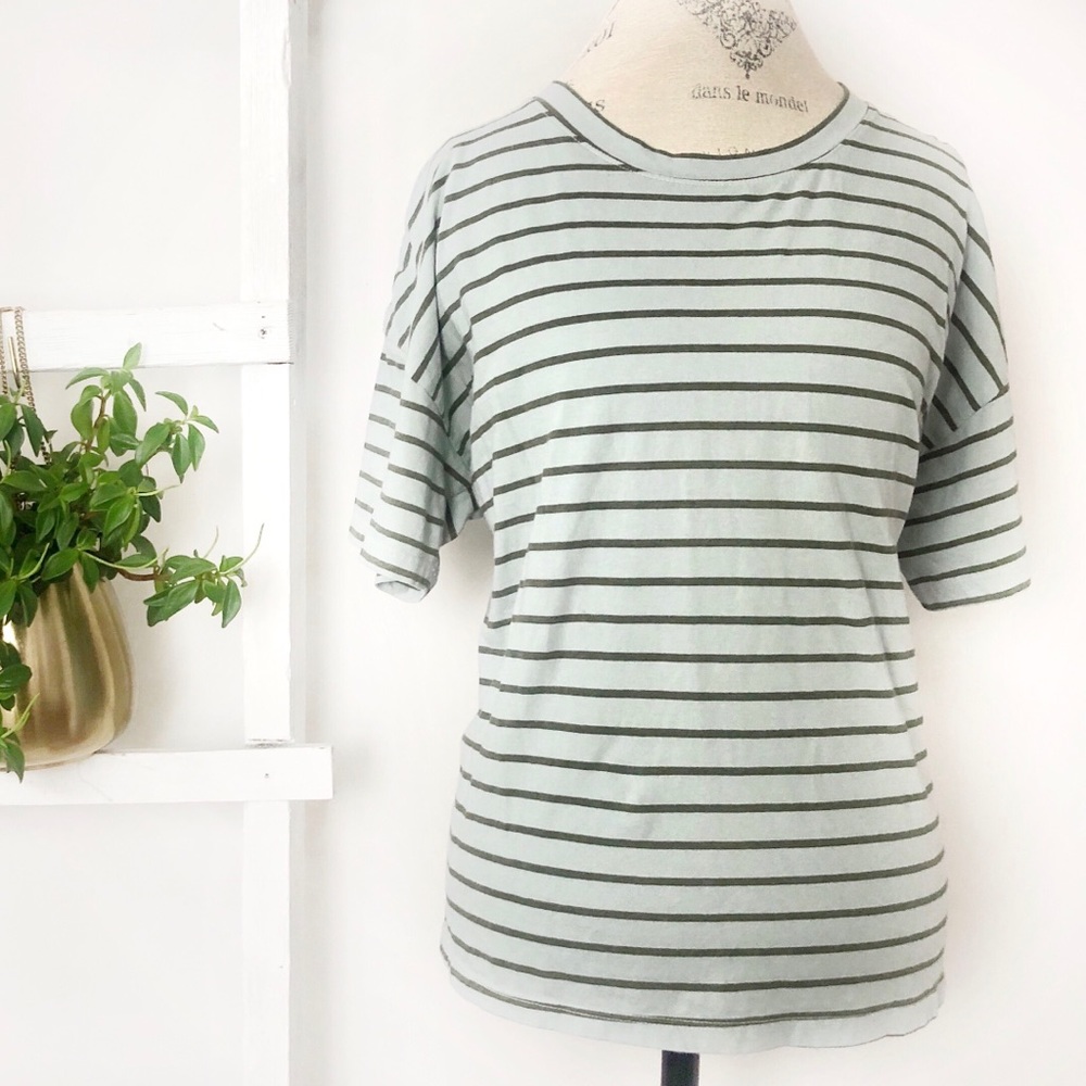Current/Elliott Mint Color Striped T Made in USA!